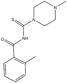 2-methyl-N-[(4-methyl-1-piperazinyl)carbothioyl]benzamide Struktur