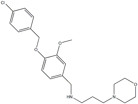 N-{4-[(4-chlorobenzyl)oxy]-3-methoxybenzyl}-N-[3-(4-morpholinyl)propyl]amine Struktur