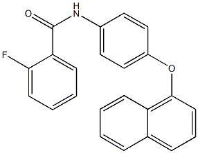 2-fluoro-N-[4-(1-naphthyloxy)phenyl]benzamide Struktur