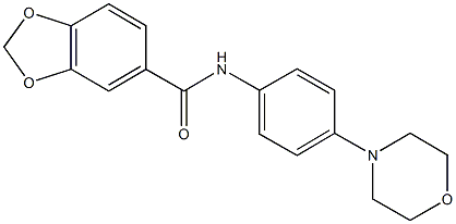 N-[4-(4-morpholinyl)phenyl]-1,3-benzodioxole-5-carboxamide Struktur