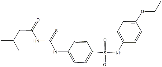 N-(4-ethoxyphenyl)-4-({[(3-methylbutanoyl)amino]carbothioyl}amino)benzenesulfonamide Struktur