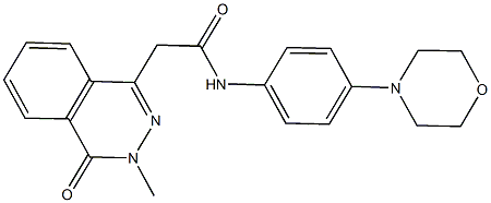 2-(3-methyl-4-oxo-3,4-dihydro-1-phthalazinyl)-N-[4-(4-morpholinyl)phenyl]acetamide Struktur