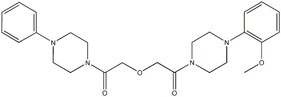 1-(2-methoxyphenyl)-4-{[2-oxo-2-(4-phenyl-1-piperazinyl)ethoxy]acetyl}piperazine Struktur