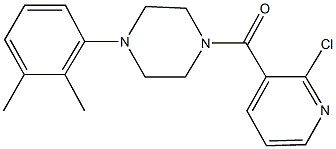 1-[(2-chloro-3-pyridinyl)carbonyl]-4-(2,3-dimethylphenyl)piperazine Struktur