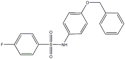 N-[4-(benzyloxy)phenyl]-4-fluorobenzenesulfonamide Struktur