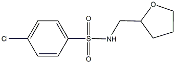 4-chloro-N-(tetrahydrofuran-2-ylmethyl)benzenesulfonamide Struktur