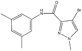 4-bromo-N-(3,5-dimethylphenyl)-1-methyl-1H-pyrazole-3-carboxamide Struktur