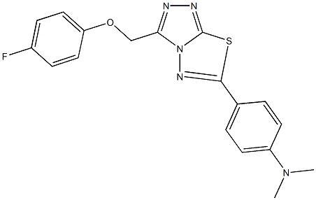 N-(4-{3-[(4-fluorophenoxy)methyl][1,2,4]triazolo[3,4-b][1,3,4]thiadiazol-6-yl}phenyl)-N,N-dimethylamine Struktur