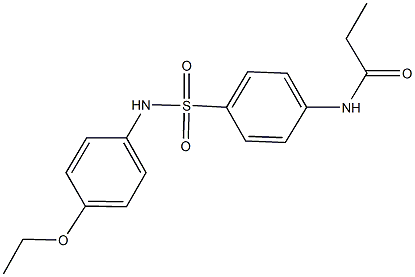 N-{4-[(4-ethoxyanilino)sulfonyl]phenyl}propanamide Struktur