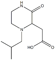 (1-isobutyl-3-oxo-2-piperazinyl)acetic acid Struktur