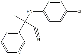 2-(4-chloroanilino)-2-(3-pyridinyl)propanenitrile Struktur