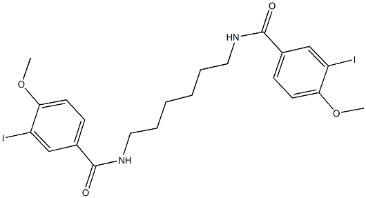 3-iodo-N-{6-[(3-iodo-4-methoxybenzoyl)amino]hexyl}-4-methoxybenzamide Struktur