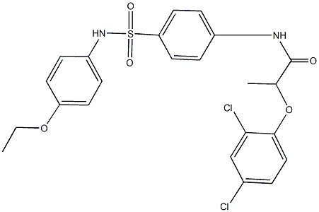 2-(2,4-dichlorophenoxy)-N-{4-[(4-ethoxyanilino)sulfonyl]phenyl}propanamide Struktur