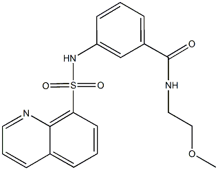 N-(2-methoxyethyl)-3-[(8-quinolinylsulfonyl)amino]benzamide Struktur