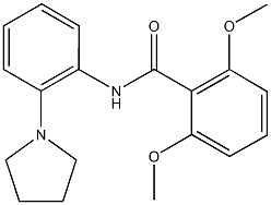 2,6-dimethoxy-N-[2-(1-pyrrolidinyl)phenyl]benzamide Struktur