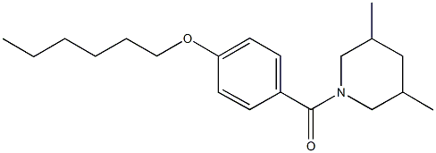 4-[(3,5-dimethyl-1-piperidinyl)carbonyl]phenyl hexyl ether Struktur