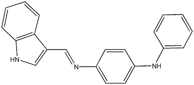 N-(4-anilinophenyl)-N-(1H-indol-3-ylmethylene)amine Struktur