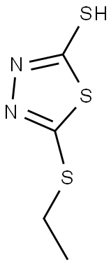 5-(ethylsulfanyl)-1,3,4-thiadiazol-2-yl hydrosulfide Struktur