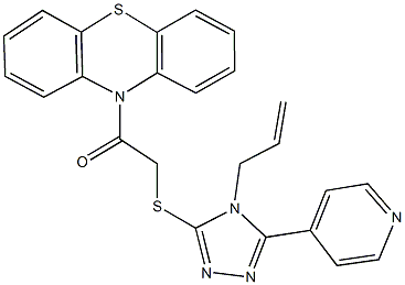 4-allyl-5-(4-pyridinyl)-4H-1,2,4-triazol-3-yl 2-oxo-2-(10H-phenothiazin-10-yl)ethyl sulfide Struktur