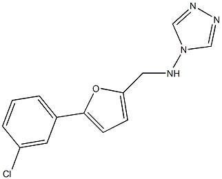 N-{[5-(3-chlorophenyl)-2-furyl]methyl}-N-(4H-1,2,4-triazol-4-yl)amine Struktur