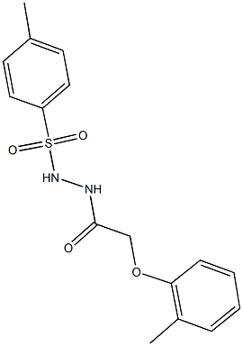 4-methyl-N'-[(2-methylphenoxy)acetyl]benzenesulfonohydrazide Struktur