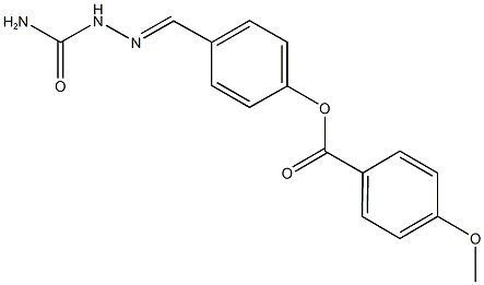 4-[2-(aminocarbonyl)carbohydrazonoyl]phenyl 4-methoxybenzoate Struktur