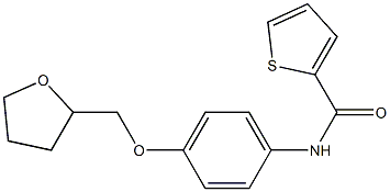 N-[4-(tetrahydro-2-furanylmethoxy)phenyl]-2-thiophenecarboxamide Struktur