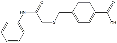 4-{[(2-anilino-2-oxoethyl)sulfanyl]methyl}benzoic acid Struktur