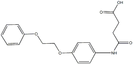 4-oxo-4-[4-(2-phenoxyethoxy)anilino]butanoic acid Struktur