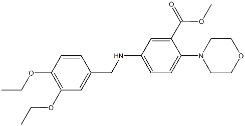 methyl 5-[(3,4-diethoxybenzyl)amino]-2-(4-morpholinyl)benzoate Struktur