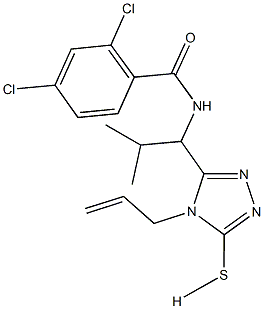 N-[1-(4-allyl-5-sulfanyl-4H-1,2,4-triazol-3-yl)-2-methylpropyl]-2,4-dichlorobenzamide Struktur