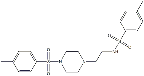 4-methyl-N-(2-{4-[(4-methylphenyl)sulfonyl]-1-piperazinyl}ethyl)benzenesulfonamide Struktur