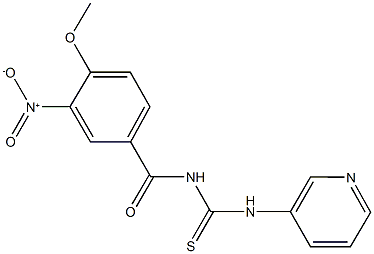 N-{3-nitro-4-methoxybenzoyl}-N'-(3-pyridinyl)thiourea Struktur