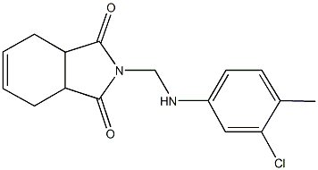 2-[(3-chloro-4-methylanilino)methyl]-3a,4,7,7a-tetrahydro-1H-isoindole-1,3(2H)-dione Struktur