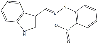 1H-indole-3-carbaldehyde {2-nitrophenyl}hydrazone Struktur