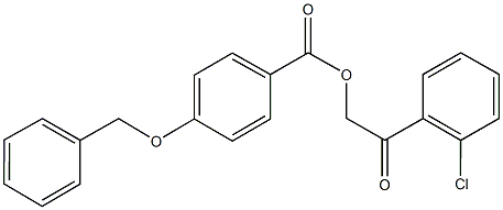 2-(2-chlorophenyl)-2-oxoethyl 4-(benzyloxy)benzoate Struktur