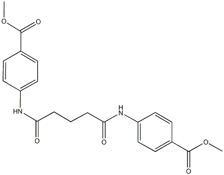 methyl 4-({5-[4-(methoxycarbonyl)anilino]-5-oxopentanoyl}amino)benzoate Struktur