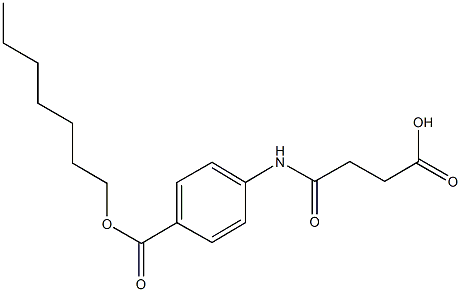 4-{4-[(heptyloxy)carbonyl]anilino}-4-oxobutanoic acid Struktur