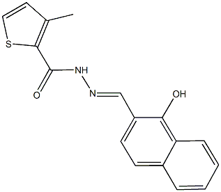 N'-[(1-hydroxy-2-naphthyl)methylene]-3-methyl-2-thiophenecarbohydrazide Struktur