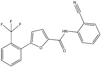 N-(2-cyanophenyl)-5-[2-(trifluoromethyl)phenyl]-2-furamide Struktur