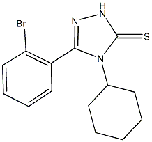 5-(2-bromophenyl)-4-cyclohexyl-2,4-dihydro-3H-1,2,4-triazole-3-thione Struktur