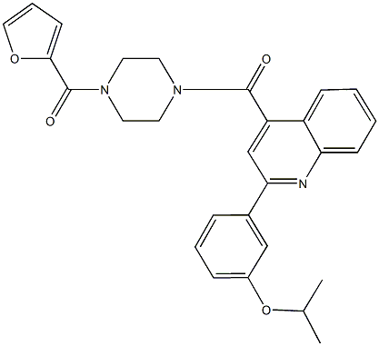 3-(4-{[4-(2-furoyl)piperazin-1-yl]carbonyl}quinolin-2-yl)phenyl isopropyl ether Struktur