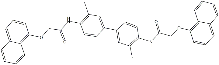 N-(3,3'-dimethyl-4'-{[(1-naphthyloxy)acetyl]amino}[1,1'-biphenyl]-4-yl)-2-(1-naphthyloxy)acetamide Struktur