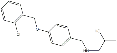 1-({4-[(2-chlorobenzyl)oxy]benzyl}amino)-2-propanol Struktur