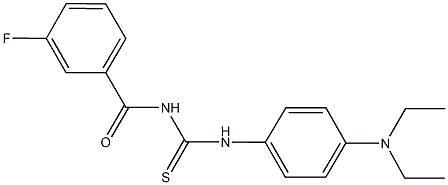 N-[4-(diethylamino)phenyl]-N'-(3-fluorobenzoyl)thiourea Struktur