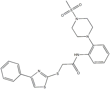 N-{2-[4-(methylsulfonyl)-1-piperazinyl]phenyl}-2-[(4-phenyl-1,3-thiazol-2-yl)sulfanyl]acetamide Struktur