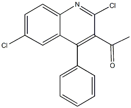 1-(2,6-dichloro-4-phenyl-3-quinolinyl)ethanone Struktur