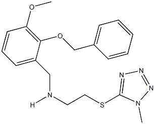 N-[2-(benzyloxy)-3-methoxybenzyl]-N-{2-[(1-methyl-1H-tetraazol-5-yl)sulfanyl]ethyl}amine Struktur