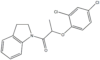 1-[2-(2,4-dichlorophenoxy)propanoyl]indoline Struktur