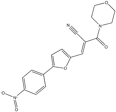 3-(5-{4-nitrophenyl}-2-furyl)-2-(4-morpholinylcarbonyl)acrylonitrile Struktur